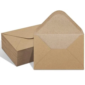 100 Pack Kraft 4x6 Envelopes Contour Flap A4 Envelopes for Engagement Invites... - Picture 1 of 7