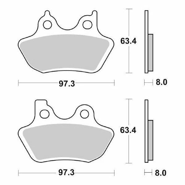 Pastiglie freno anteriore SBS 826 HS Harley Davidson VRSCB V-rod 1130 2004 2005