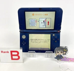 Nintendo new 3DS XL Metallic Blue B Rank Console Japanese Only 1Day Ship 0734 - Picture 1 of 24