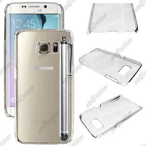 Coque Housse Etui Rigide Transparent pour Samsung Galaxy S6 edge G925F + Stylet - Photo 1 sur 1
