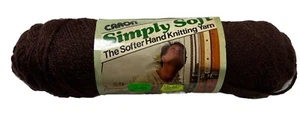 Caron Simply Soft Yarn, 100% acrylic #2606 Dk Brown 3oz Skein - Picture 1 of 2