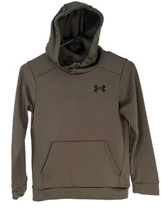 Under Armour Youth Medium Olive Green Hooded Sweatshirt With Pockets - Picture 1 of 10