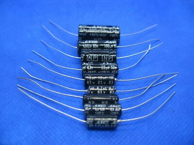 SC - SHIANGCHEN SC - NPT Series - Axial Electrolytic NP/Non-Polar Capacitors-63V .47-220uF-45Pcs