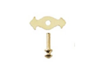 Dolls House 12 Gold Plated Brass Drawer Door Pulls Plates & Knobs Handles 1:12 - Picture 1 of 8