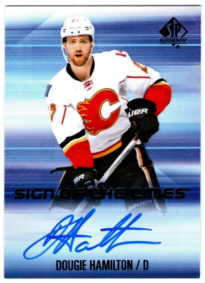 2015-16 UD SP Authentic Sign Of The Times DOUGIE HAMILTON #SOTT-DH Calgary Auto - Image 1 of 1