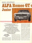 Essai-Test : ALFA ROMEO GT Junior 1300 et GTA Junior GR2 1300 1971