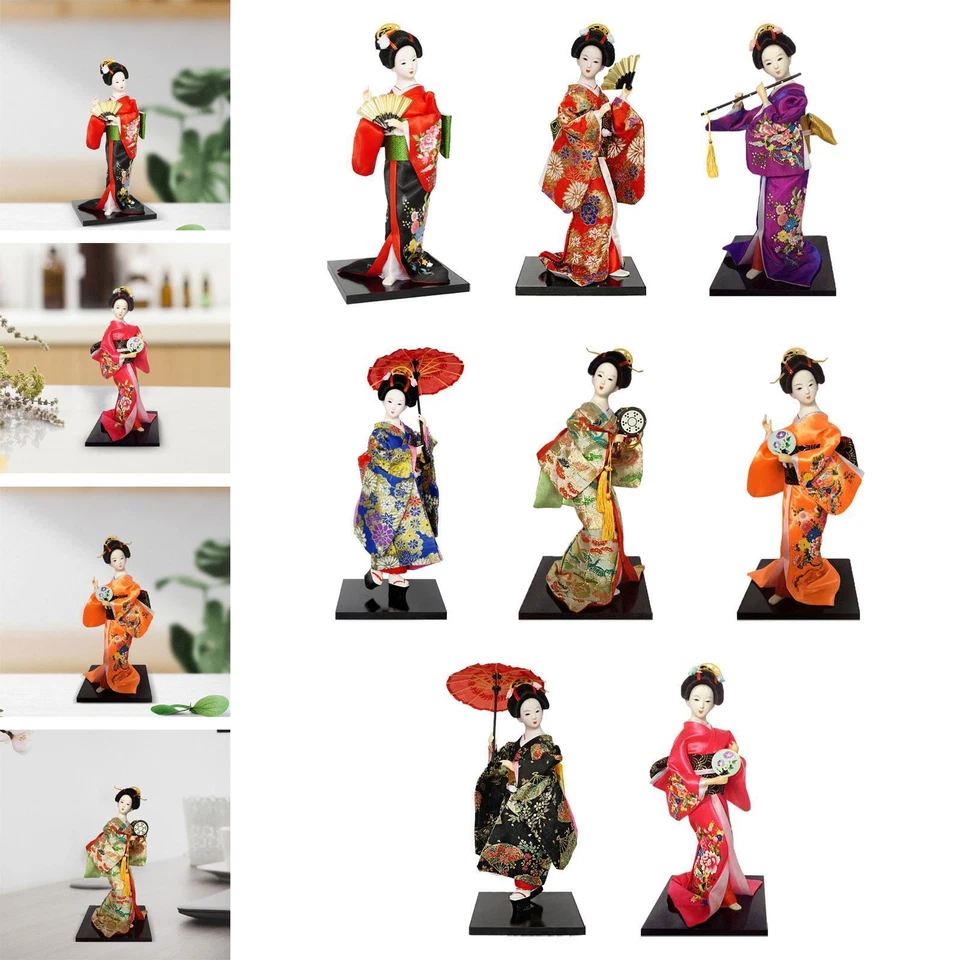 Japanischer Kimono Geisha Puppe Sammelfigur Skulptur Statuette Schreibtischfigur - Bild 1 von 1