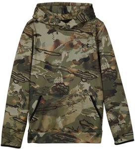 Under Armour Forest All Season Long Sleeve Hoodie Kids Camouflage Youth Small - Picture 1 of 6