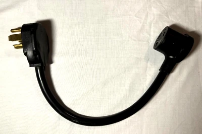 1.5 ft Dryer Adapter Cord 3-Pole 4-Wire Plug  XN1430P-A Black Nema 14-30P - Image 1 of 3