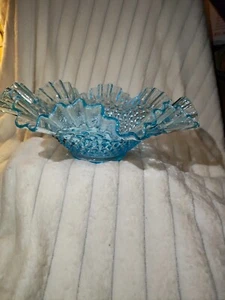 Fenton Blue Hobnail Bowl Non-Opalescent Rare 1941-44. - Bild 1 von 5