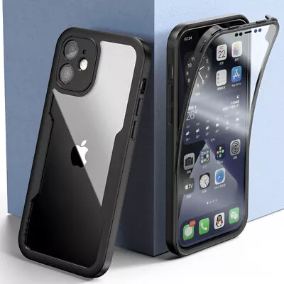 Rugged Non-Slip Case For iPhone 16 Pro Max Plus 15 14 13 12 11 Clear - Image 1 of 4