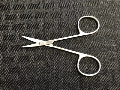 HARVARD 3-5/8” 19mm Curved Sharp Tip Surgical Bonn Eye Scissors 72-8431 - Image 1 of 3