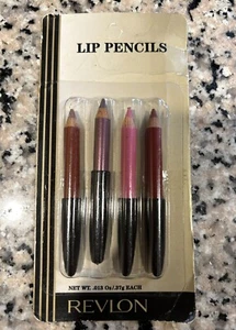 Vintage Revlon lip pencils 4pk assorted colors Pinks Mauve Red - Picture 1 of 9