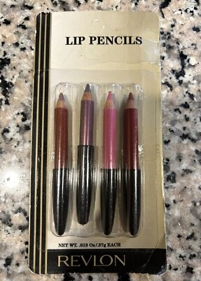 Vintage Revlon lip pencils 4pk assorted colors Pinks Mauve Red - Image 1 of 4