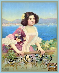 12210. Póster de decoración. Diseño de arte interior de pared para el hogar. Lago Di Como. Viajes a Italia - Imagen 1 de 1