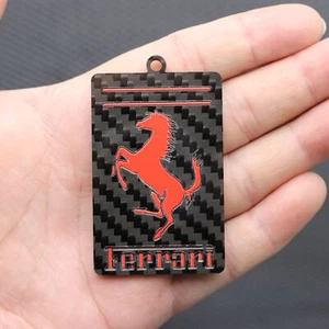 Ferrari 100% Carbon Fiber Automobile motorcycle Keychain Keyring gifts #1 - Picture 1 of 17