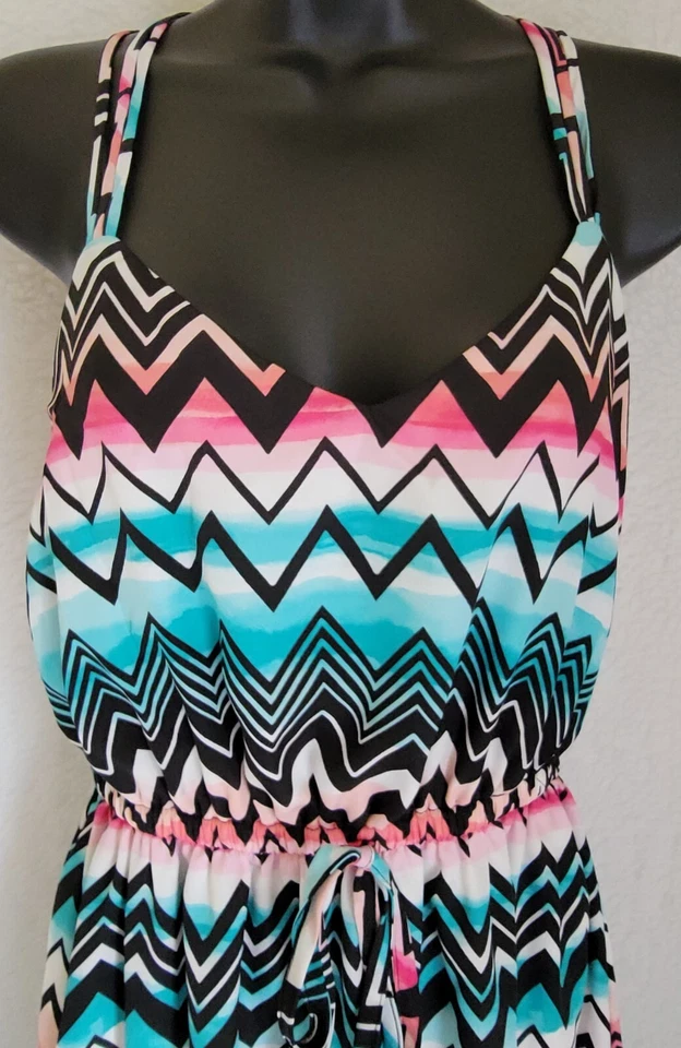 Vestido sin mangas BeBop para mujer talla M mediano multicolor a rayas Foto 1 de 4