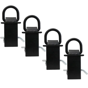 Heavy Duty Trailer Adjustable Stake Pocket D Ring 4 Pack 18,000LBS - Fits 2x4 - Picture 1 of 6