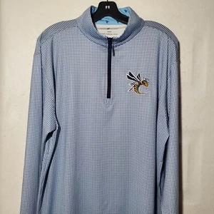 Horn Legend 1/4 Zip Shirt Golf Pullover Q-Zip Shirt Sweatshirt Blue Large  - Picture 1 of 12