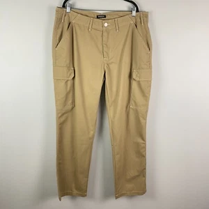 True Religion Baggy Cargo Pants Travertine Tan Size 38 Relaxed Leg Y2K Skate - Picture 1 of 12