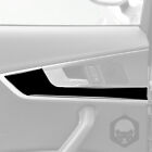 Piano Black Interior Door Handle Panel Cover Trim For Audi A4 B9 2017-2019