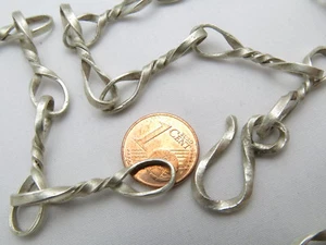 DESIGN PNEUMATICI - CATENA NODI FATTA A MANO STILE ANTICO - ARGENTO FINE 999 - Foto 1 di 7
