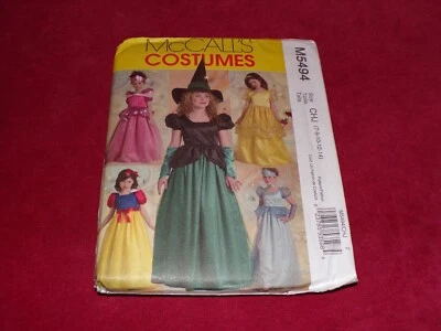 🌼 McCALL'S #M5494 - NIÑAS PRINCESA DISNEY - PATRÓN DE DISFRAZ DE BRUJA 3-6 / 7-14 FF Foto 1 de 2