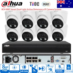Dahua 8CH 8MP Security Camera System 4K Sound Light Alarm IPC-HDW3849H-AS-PV Lot - Picture 1 of 19