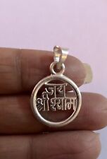 Ciondolo religioso indù Jai Shri Shyam in argento 925, Tempio Khatu Shyam...