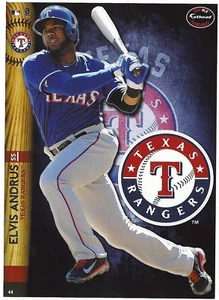 ELVIS ANDRUS FATHEAD TRADEABLES TEXAS RANGERS LOGO REMOVABLE STICKER 2014 #44 - Picture 1 of 4