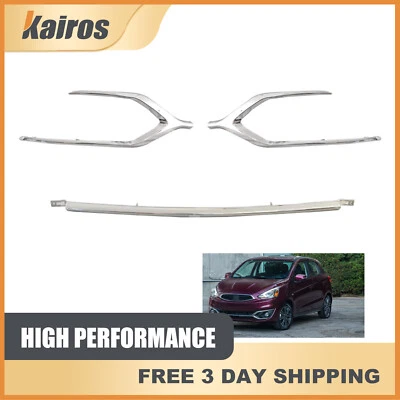 For 2017-2020 Mitsubishi Mirage Hatchback New Front Bumper Trim Molding Chrome  - Image 1 of 2