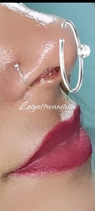 set di 5 PIERCING Acciaio Orecchini Da NASO Acciaio Chirurgico Cerchi - Foto 1 di 12