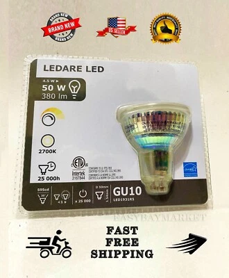 IKEA LEDARE LED BULB GU10 50W 380L 2700K 25000H Dimmable Energy Star 704.568.69 - Image 1 of 4