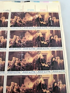 UNDER FACE VALUE U.S. 13 Cent July 4 1776 Scott 1690 Bicentennial Sheet - Poor - Picture 1 of 7