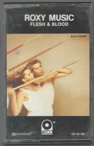 Roxy Music – Flesh & Blood Cassette Tape CS 32-102 ATCO Records - Picture 1 of 3