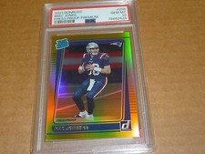 2021 Panini Donruss MAC JONES PRESS PROOF PREMIUM GOLD RC PATRIOTS #255 PSA 10