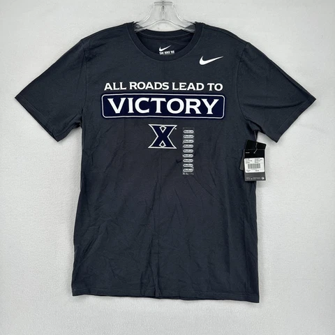 Xavier Nike Men's T Shirt Size Medium All Roads Lead To Victory Gray Athletic Cover