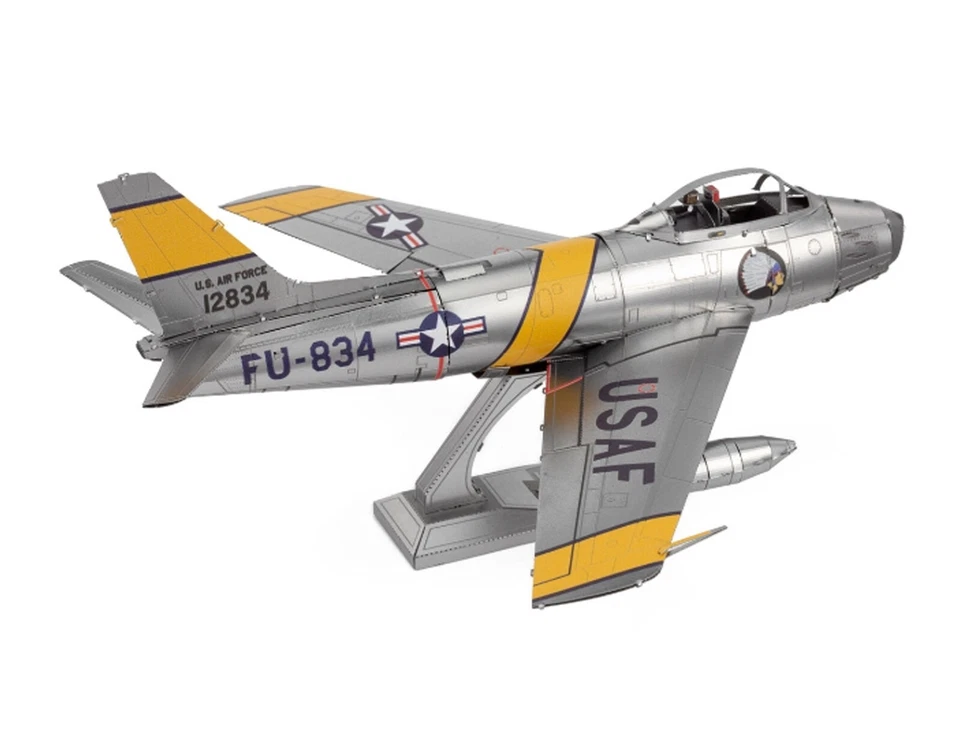 Metal Earth F-86 Sabre Fascinations 3D Modellflugzeug DIY Kit ME1015 Geschenk Present