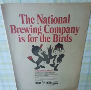 RARE 1966 National Bohemian Beer Natty Boh Baltimore Orioles National Brewing Co - Picture 1 of 5