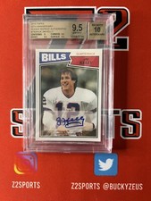 2015 Topps 60th Anniversary Jim Kelly Rookie Reprint auto BGS 9.5 10 SSP w subs