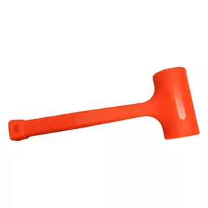 NEON ORANGE 4 Lb Non-Marring And Non-Sparking Soft Face Dead Blow Rubber Mallet - Picture 1 of 5