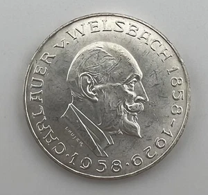 1985 Austria 25 Schilling Welsbach GEM BU UNC pq - Picture 1 of 2
