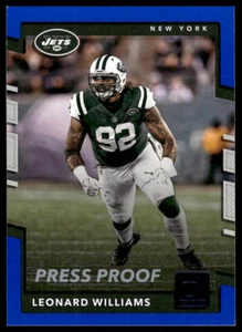 2017 Donruss #50 Leonard Williams Press Proof Blue New York Jets - Picture 1 of 2