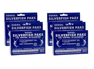 DEKKO Silverfish Paks Pest Control Bait - 96 Total Packs 4 PACKS. FREE SHIPPING - Picture 1 of 3