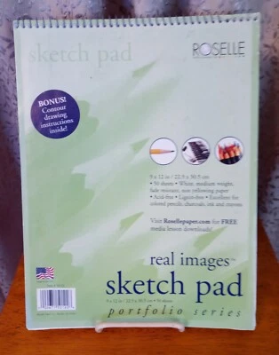 Almohadilla de dibujo Roselle hecha en EE. UU. #50122 9"X12" Portfolio Series Plus papel de calco Foto 1 de 4