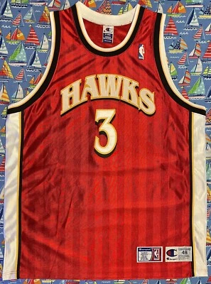 Authentic Vintage Champion NBA Atlanta Hawks Shareef Abdur Rahim Jersey - Image 1 of 4