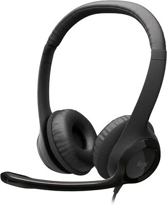 Logitech H390 Wired Headset for PC, Laptop, Chromebook, Stereo Headphones USB - Image 1 of 4