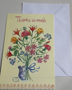 THANKS SO MUCH THANK YOU GREETING CARD, NEW WITH ENVELOPE - Picture 1 of 2