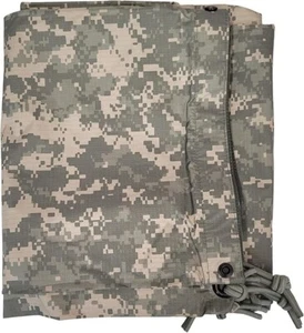 Used Serviceable Dead Stock Military Outdoor Clothing ACU/Tan Tarp*mocinc.1982* - Picture 1 of 8