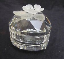 Swarovski Crystal Heart Shaped Flower Trinket Treasure Box 7465 052 Vintage